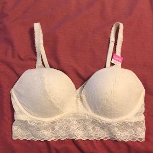White lace bralette